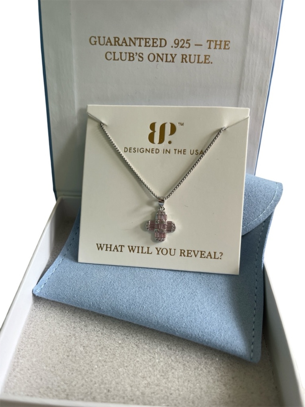 Bomb Party Cross Pendant Necklace-Obsessed With You NWT